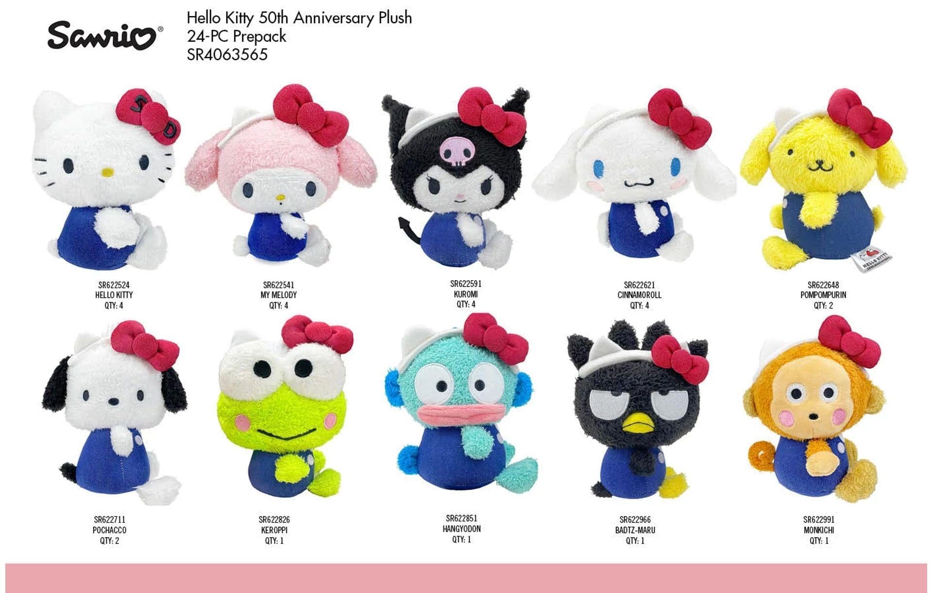 Enesco Hello Kitty 50th Anniversary Plush Collection Kawaii Gifts