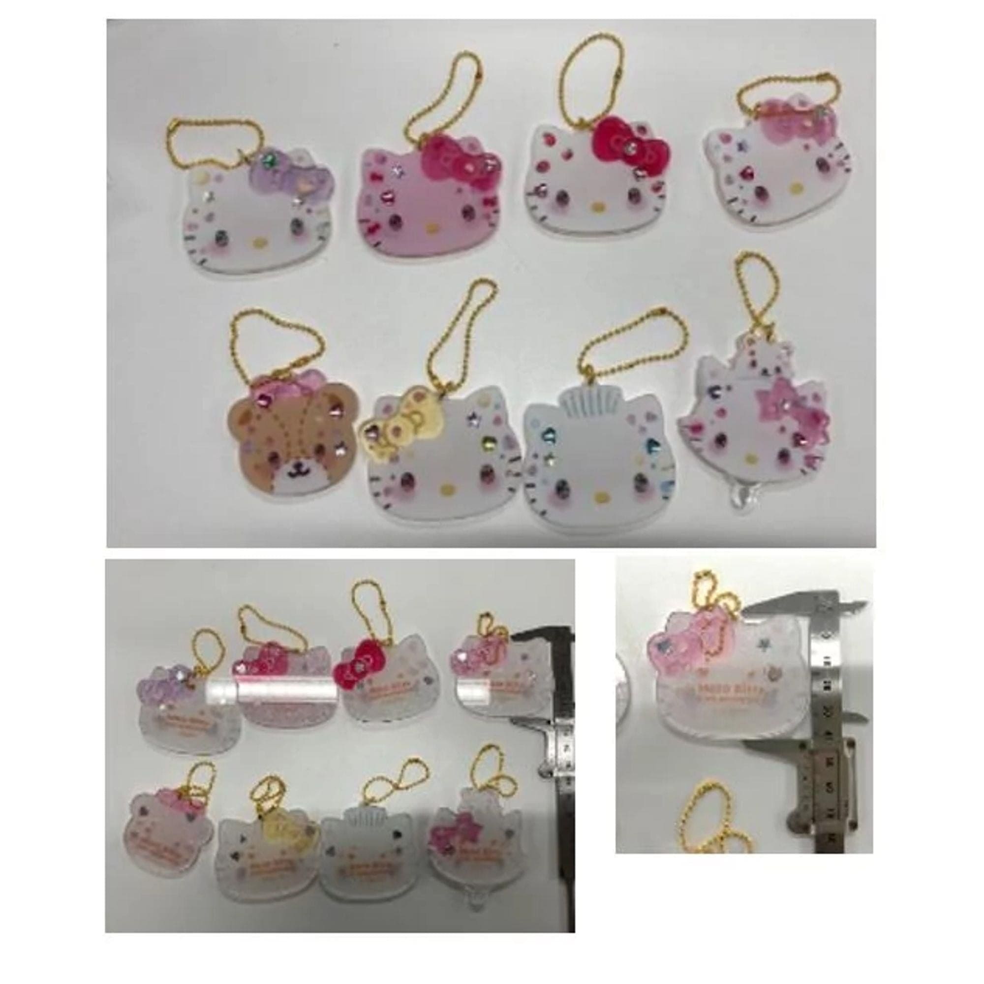 Enesco Hello Kitty 50th Anniversary Surprise Keychains: Sparkly Faces Kawaii Gifts