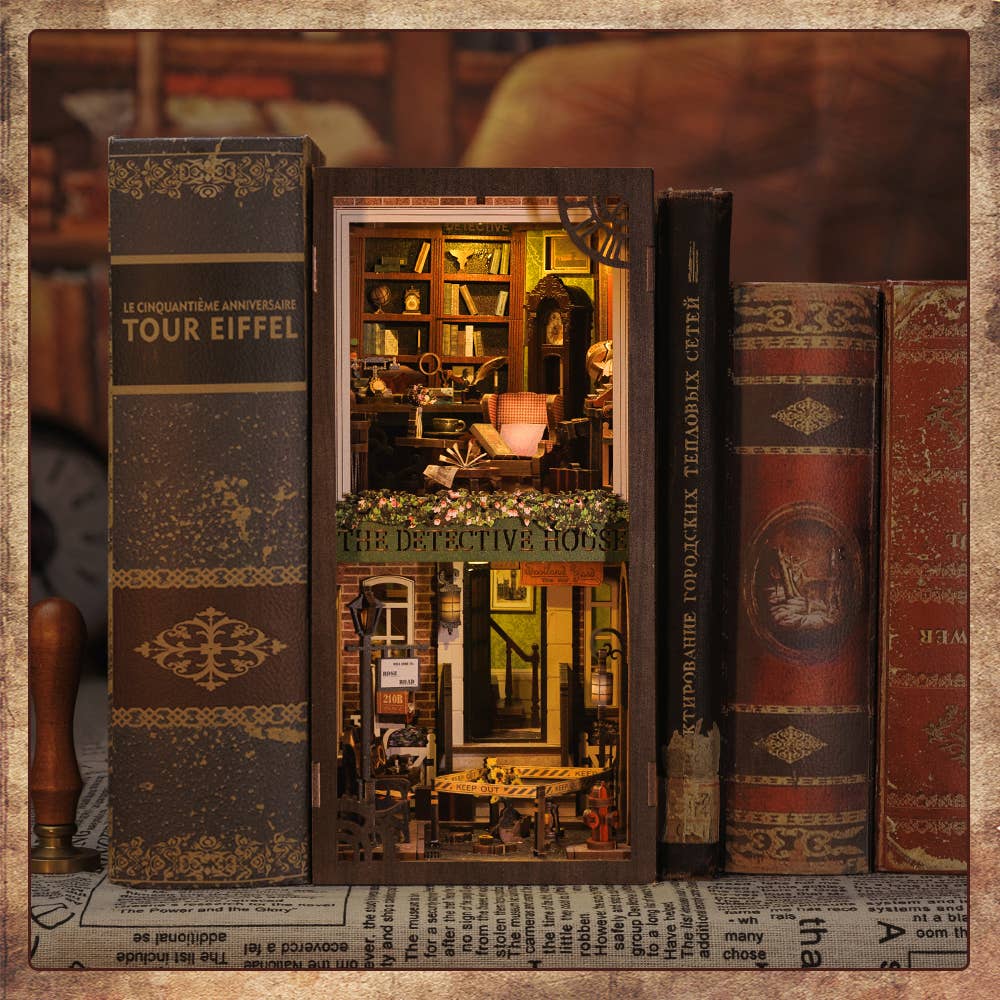 Hands Craft DIY Book Nook Kit: Rose Detective Agency with Dust Cover Kawaii Gifts
