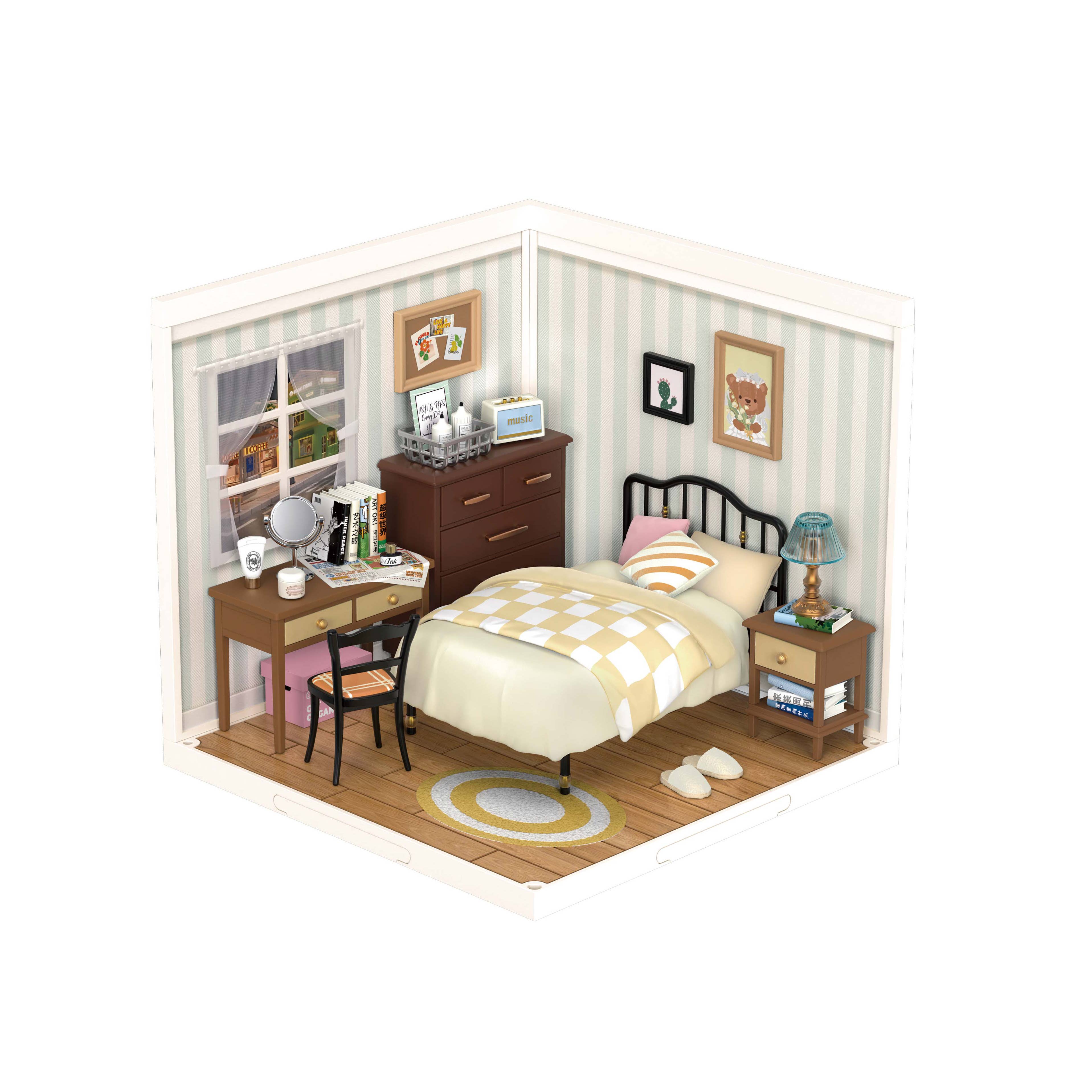 Maison Miniature Bricolage 3D En Bois Meubles Led Maison Puzzle Décorez Cadeaux Creative MK3529 - Autres jeux d'éveil - Achat & prix