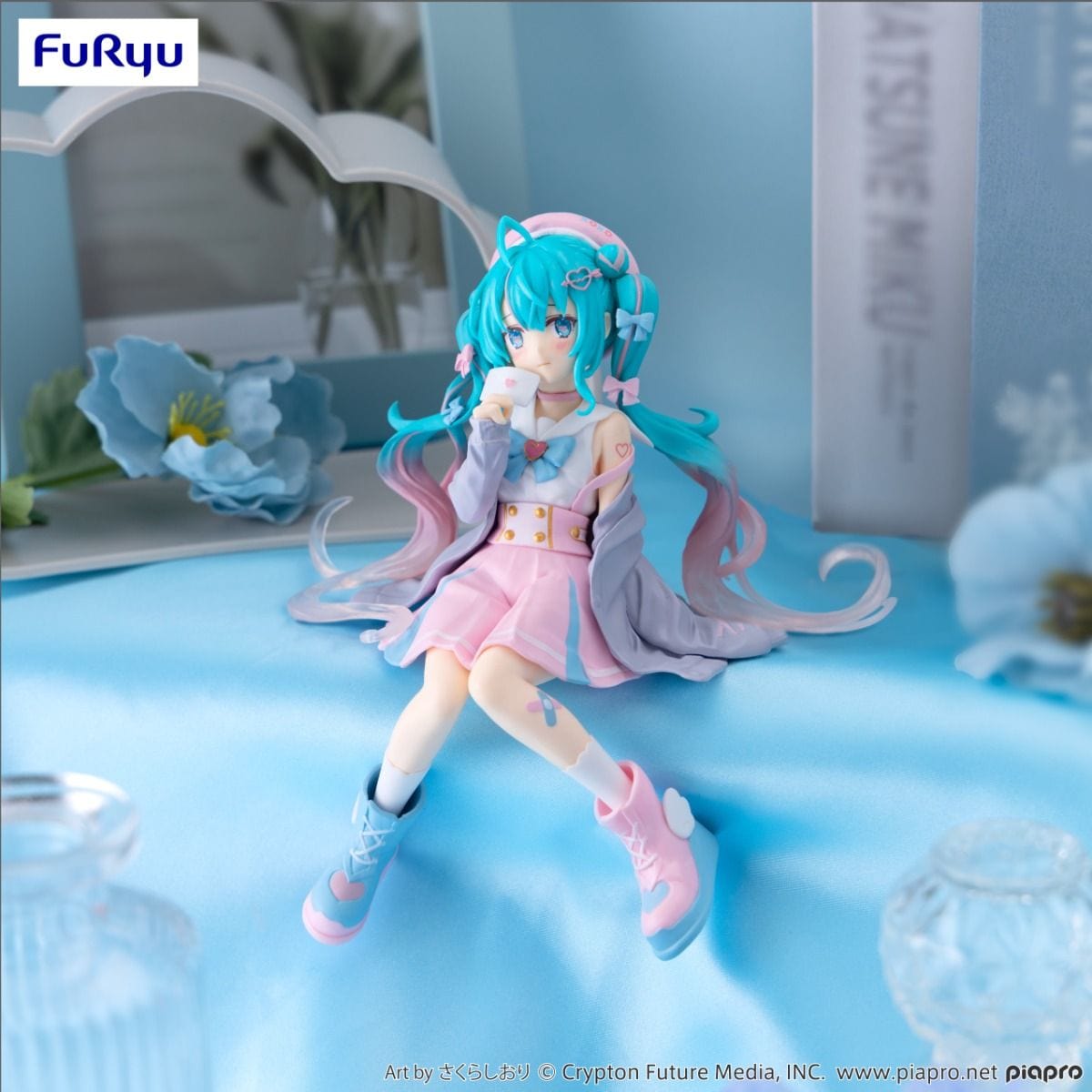 JBK Hatsune Miku Love Sailor Grey Color Ver. Noodle Stopper Figure Kawaii Gifts 4582655074781