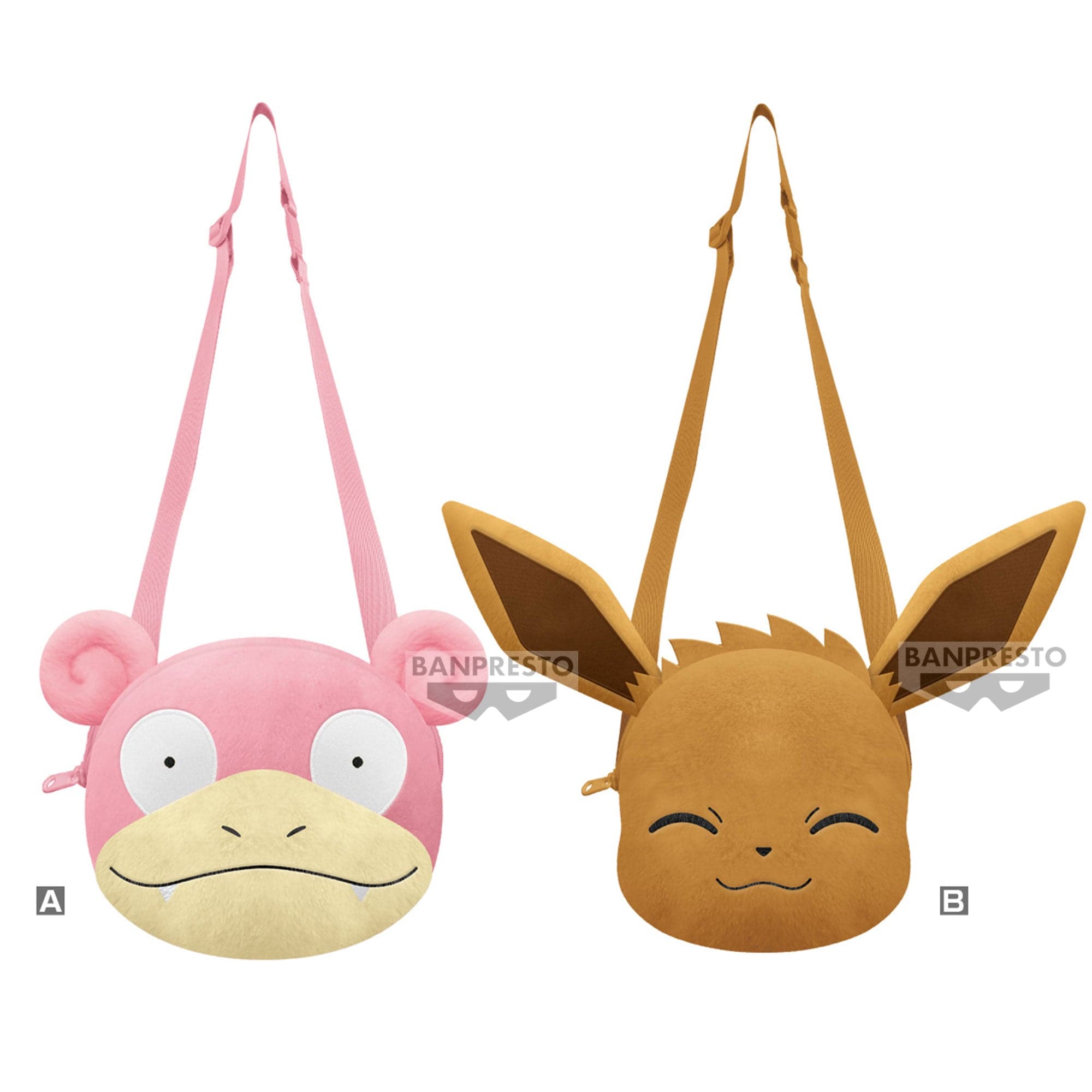 Eevee Slowpoke Plushy Shoulder Bags with Adjustable Straps Kawaii Gifts