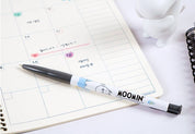 K_Wonderland Moomin Slim Black Ballpoint Pen Black Kawaii Gifts