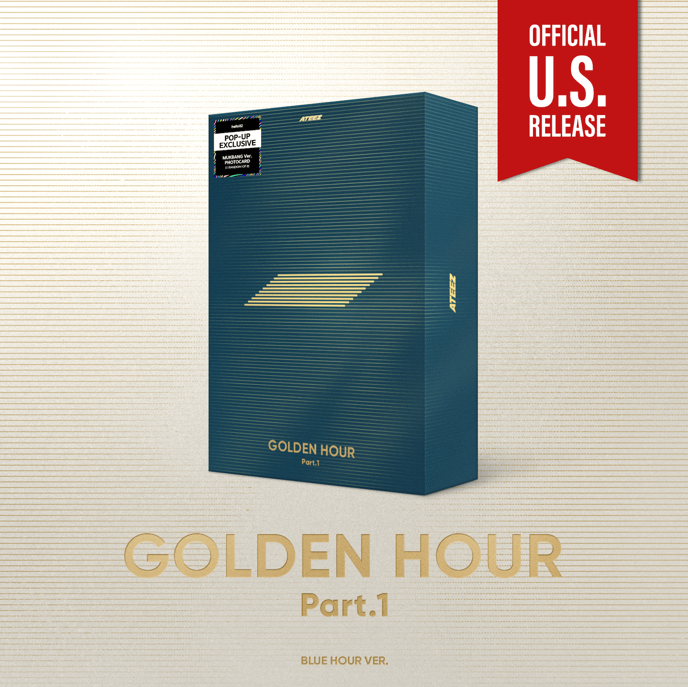 Kai Media ATEEZ - GOLDEN HOUR: Part.1 - Pop-up Exclusive Blue Hour Ver Kawaii Gifts 810141851894