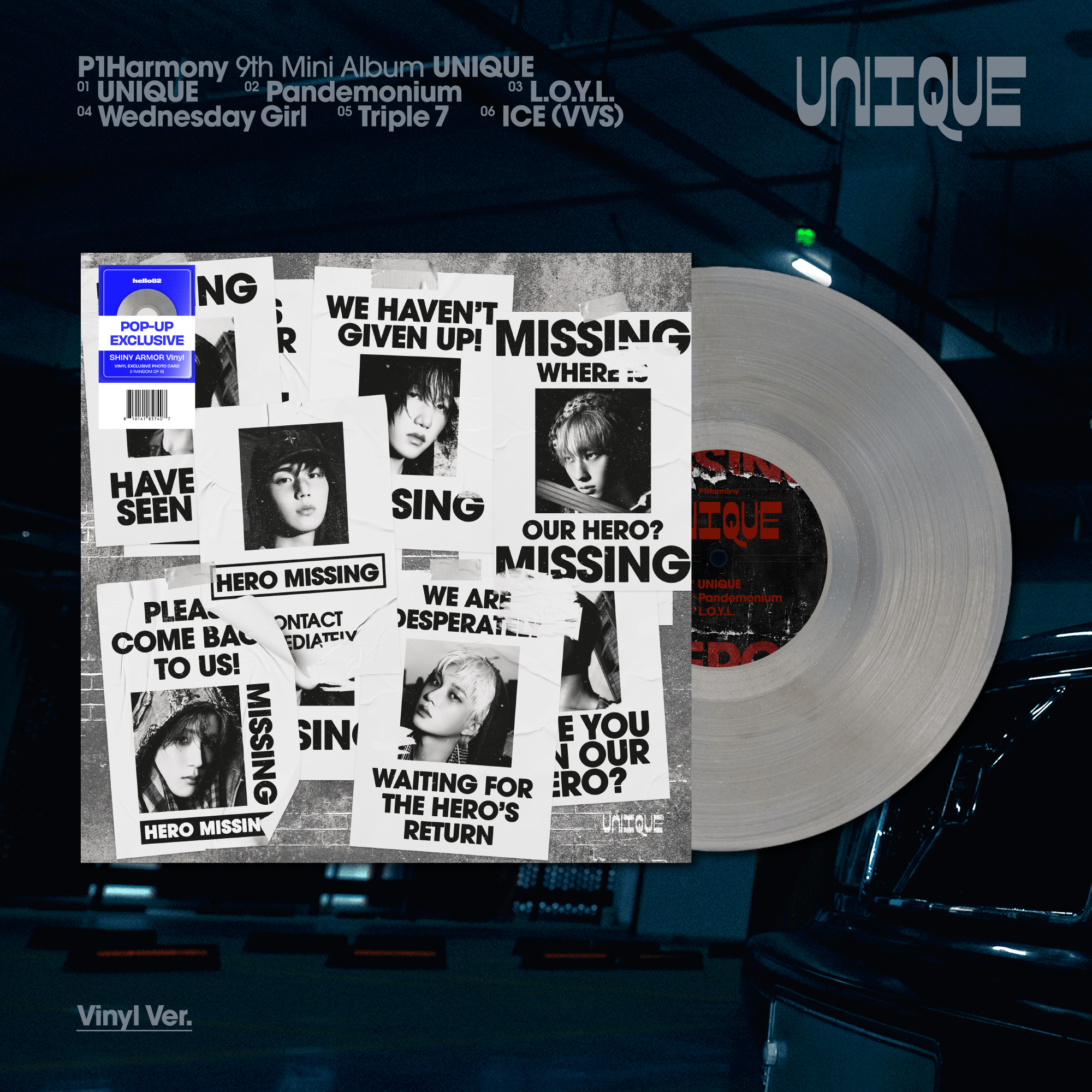 Pop-Up Exclusive] P1Harmony - Unique (9th Mini Album) Vinyl