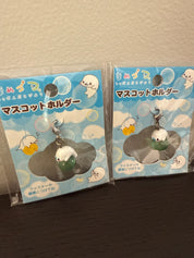 Kawaii Import San-X Mamegoma White Little Seal on a Blue Ball Charm (2007) Kawaii Gifts 4974413453240