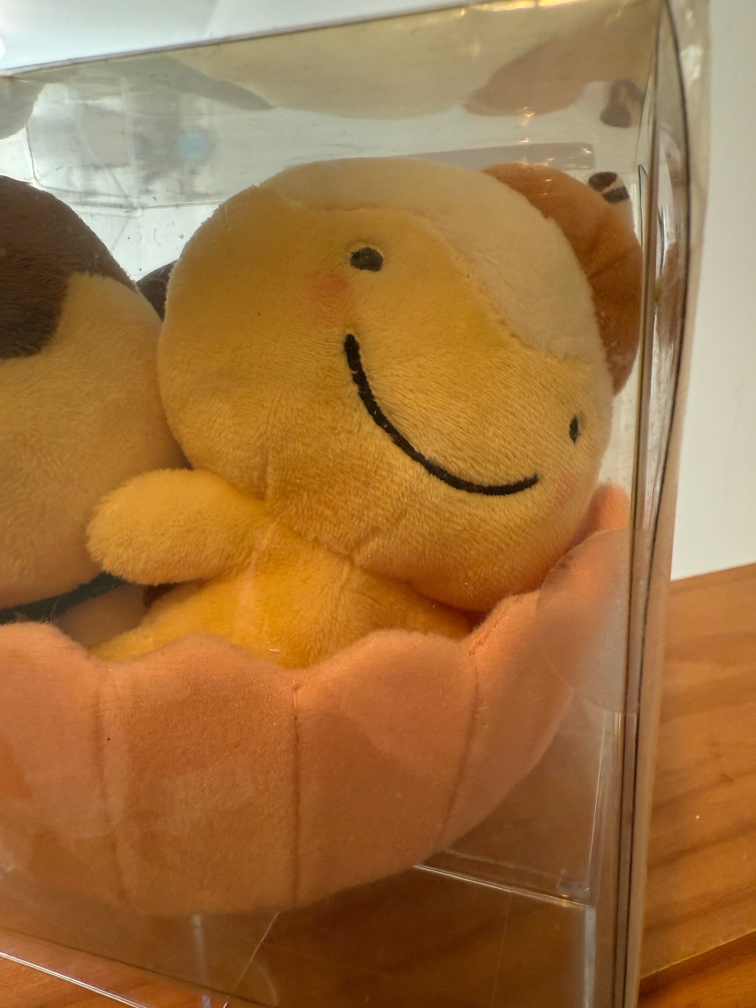 Kawaii Import San-X Kogepan Chocolate Breads in a Pink Pan Plush Set (2005) Kawaii Gifts 4974413431026