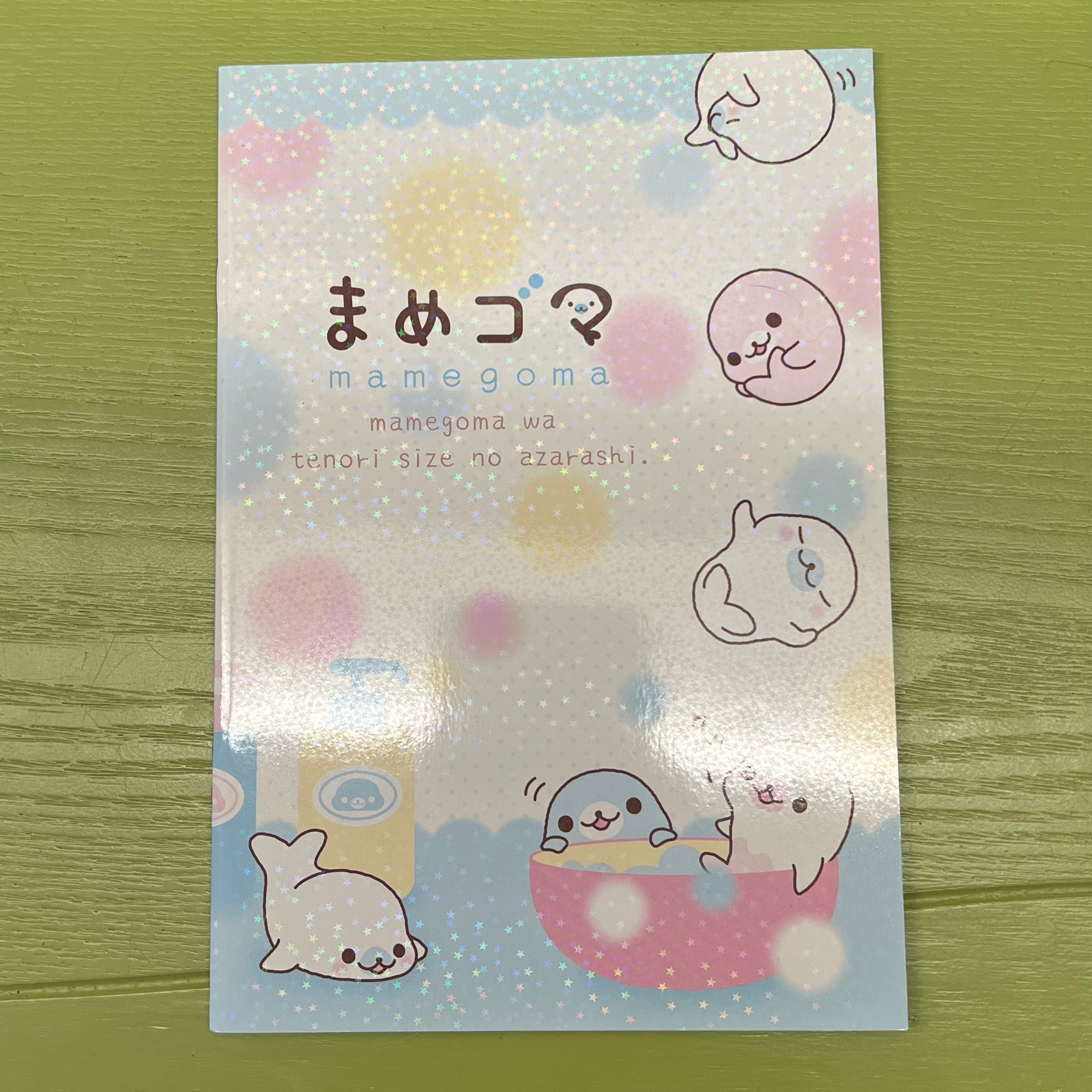 Kawaii Import Mamegoma Little Seals Blue Bath Notebook Kawaii Gifts 4974413443685