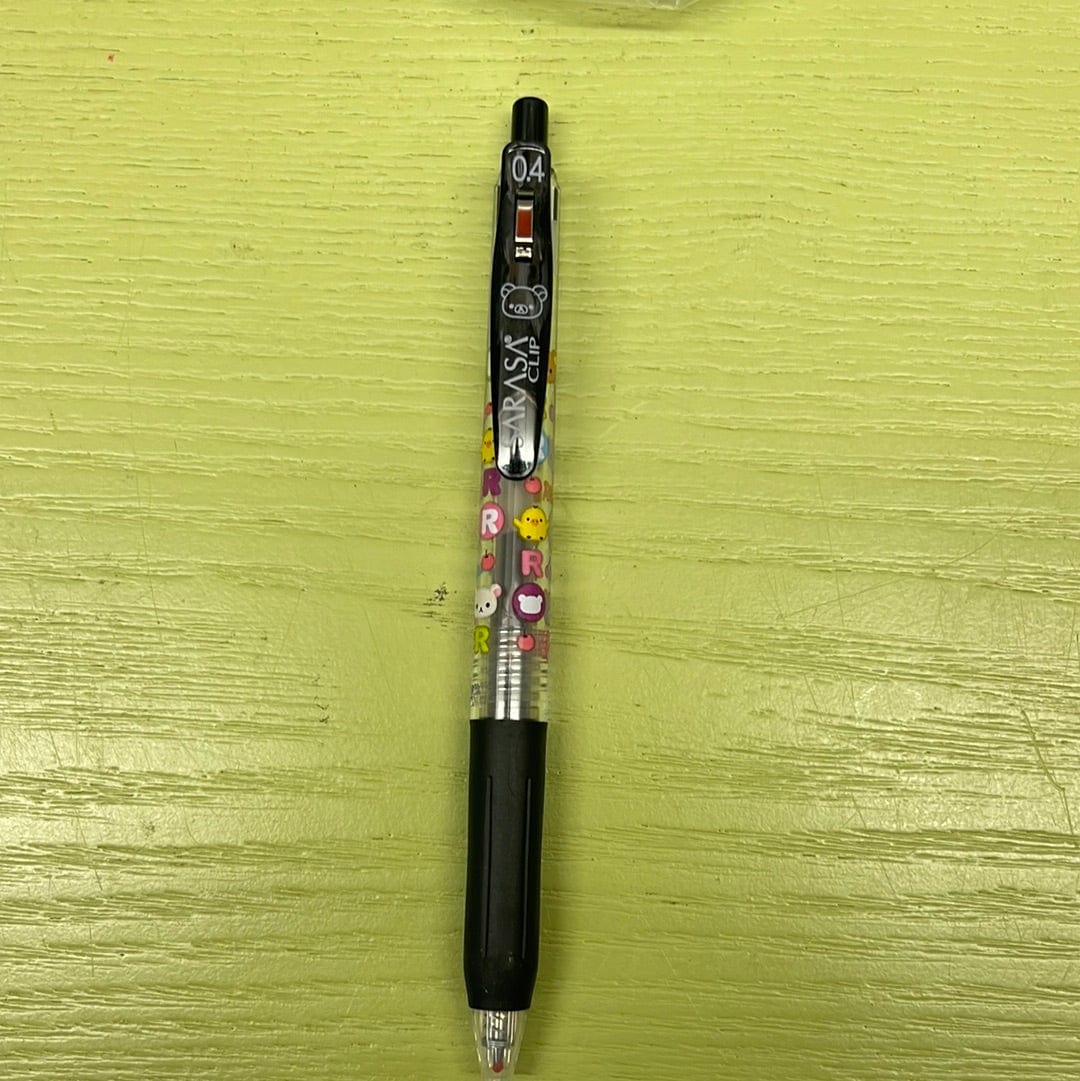 Black Rilakkuma Sarasa Clip 0.4mm Pen