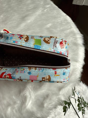 Kawaii Import San-X Kireizukin Seikatu Raccoon Pen & Makeup Pouch: Blue Kawaii Gifts 4974413508278