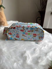 Kawaii Import San-X Kireizukin Seikatu Raccoon Pen & Makeup Pouch: Blue Kawaii Gifts 4974413508278