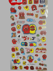 Kawaii Import San-X Goringo Apple Stickers: 2 Kawaii Gifts 4974413459570