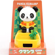 Kawaii Import Kawaii Panda Xmas Bear and Lucky Cat Solar Powered Bobble Heads Panda Kawaii Gifts 4540246000311
