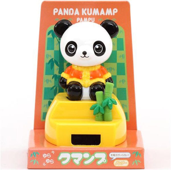 Kawaii Import Kawaii Panda Xmas Bear and Lucky Cat Solar Powered Bobble Heads Panda Kawaii Gifts 4540246000311