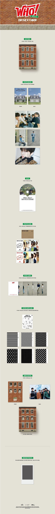 Korea Pop Store BoyNextDoor - 1st Single "WHO!" Kawaii Gifts
