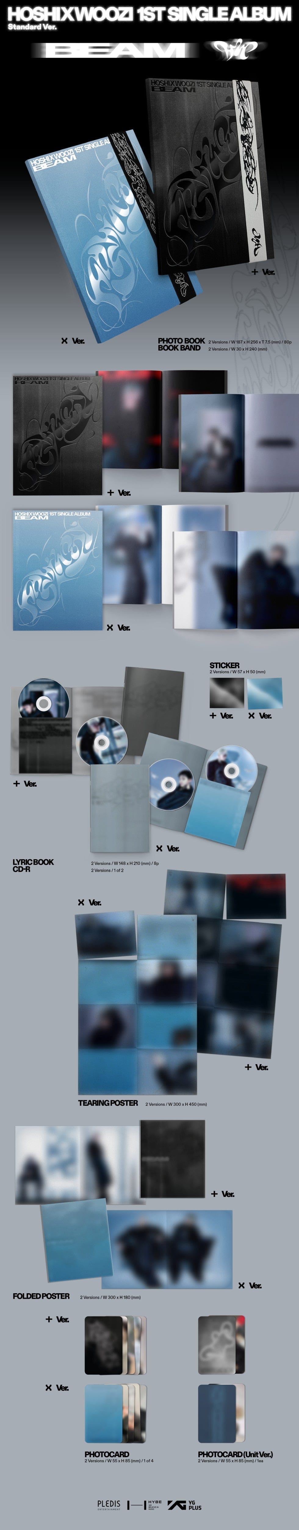 Korea Pop Store HOSHI X WOOZI - Beam (1st Single Album) Kawaii Gifts