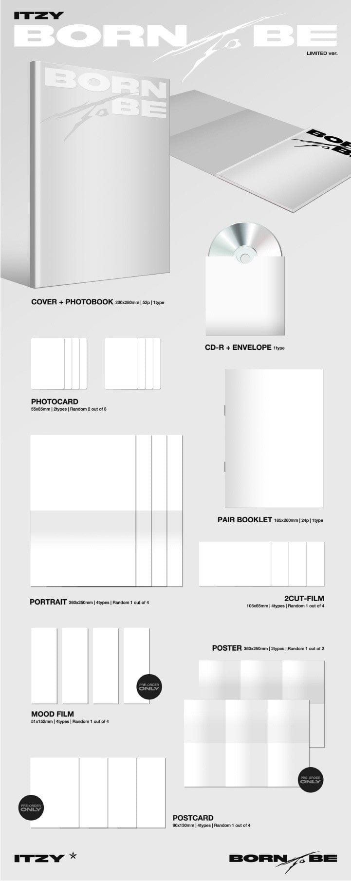 Korea Pop Store ITZY - Born To Be (Limited Ver.) Kawaii Gifts 8809954229046