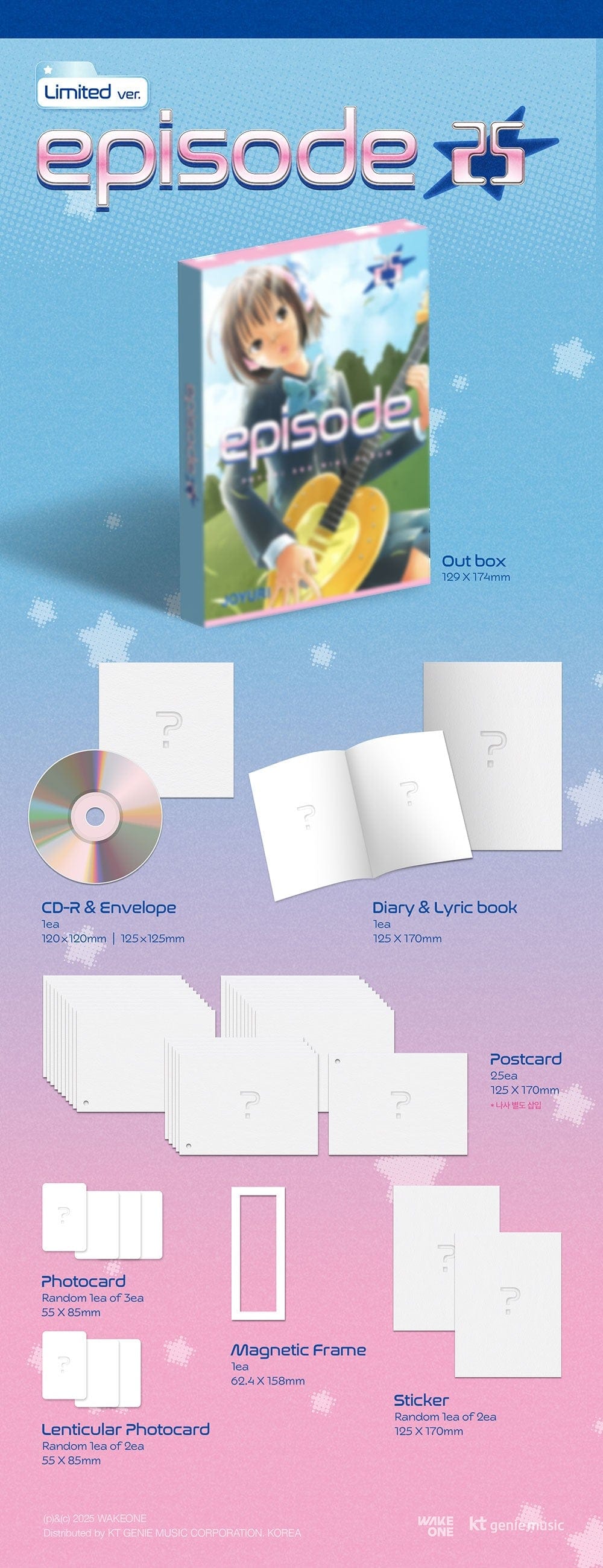 Korea Pop Store JO YU RI - The 3rd Mini Album 'Episode 25' Episode : Moment (Limited Edition) Kawaii Gifts