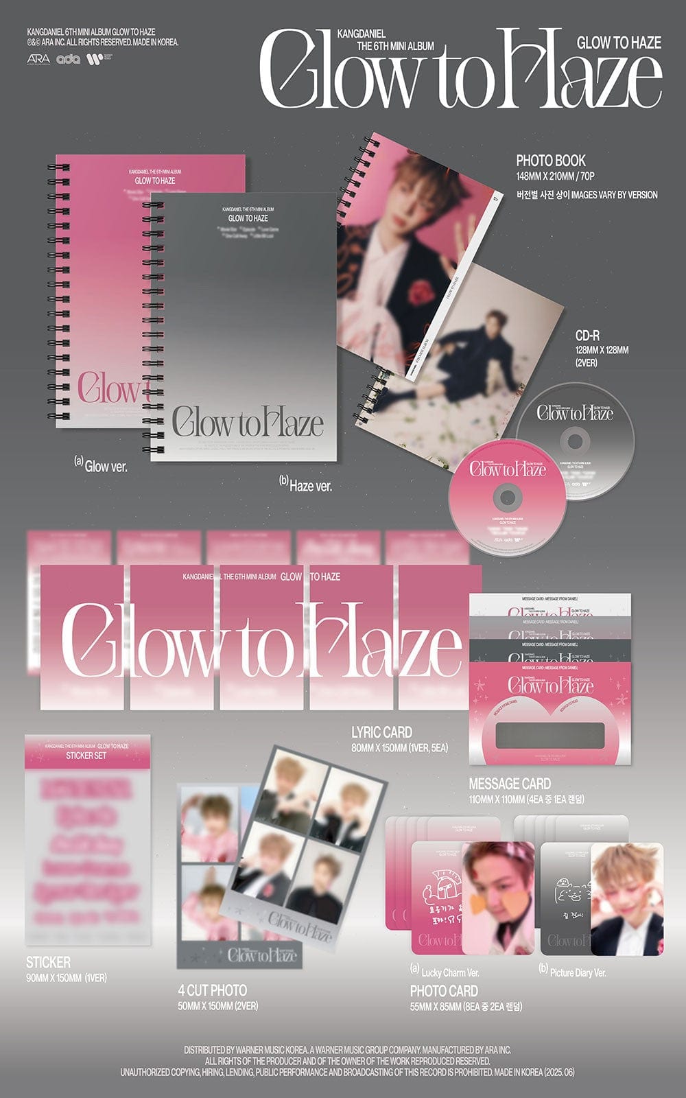 Korea Pop Store KANG DANIEL - Glow to Haze (Photobook Ver.) Kawaii Gifts
