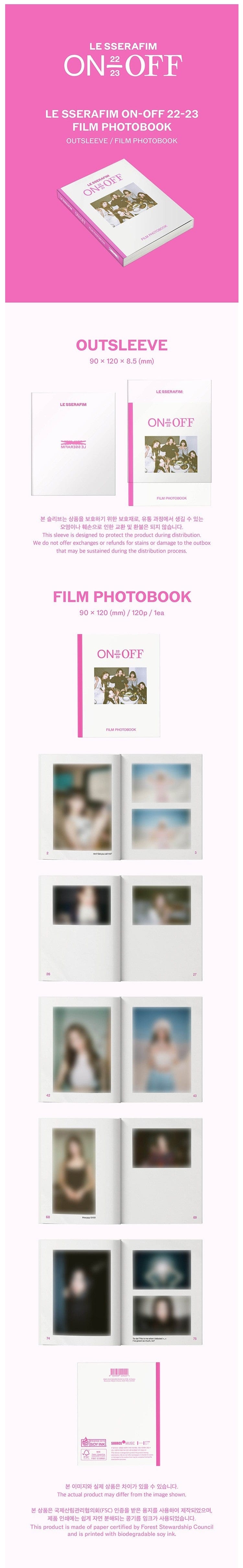 Korea Pop Store LE SSERAFIM - 'ON-OFF' 22-23 Kawaii Gifts 8809954229220