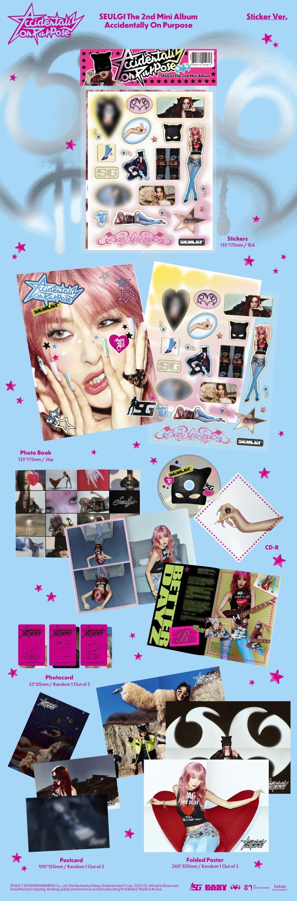 Korea Pop Store SEULGI - Accidentally On Purpose (2nd Mini Album) (Sticker Ver.) Kawaii Gifts