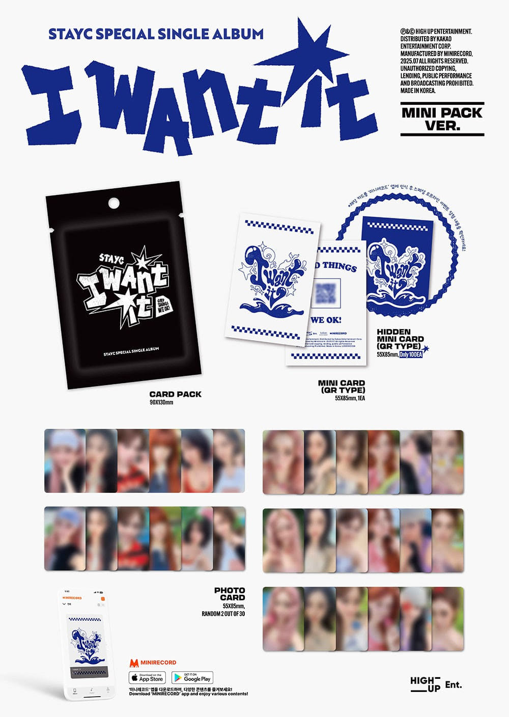 Korea Pop Store STAYC - Special Single : I Want It (Mini Pack Ver.) Kawaii Gifts