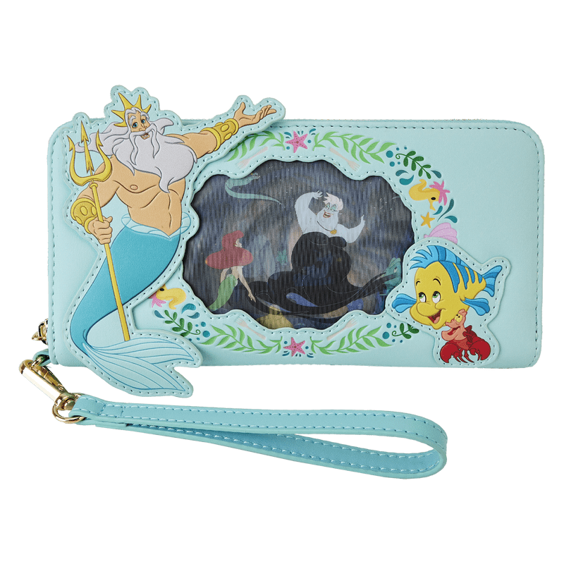 Loungefly Loungefly Disney The Little Mermaid Ariel Princess Lenticular Zip Around Wallet Kawaii Gifts