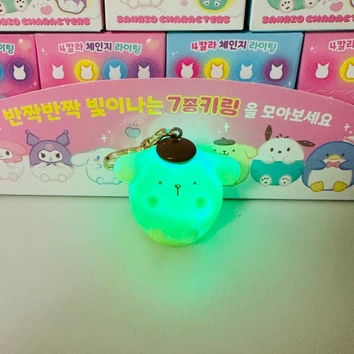 Lucia's K-Wonderland Sanrio Mood Lighting Charaters Figure Key RIng Zipper Charm Kawaii Gifts