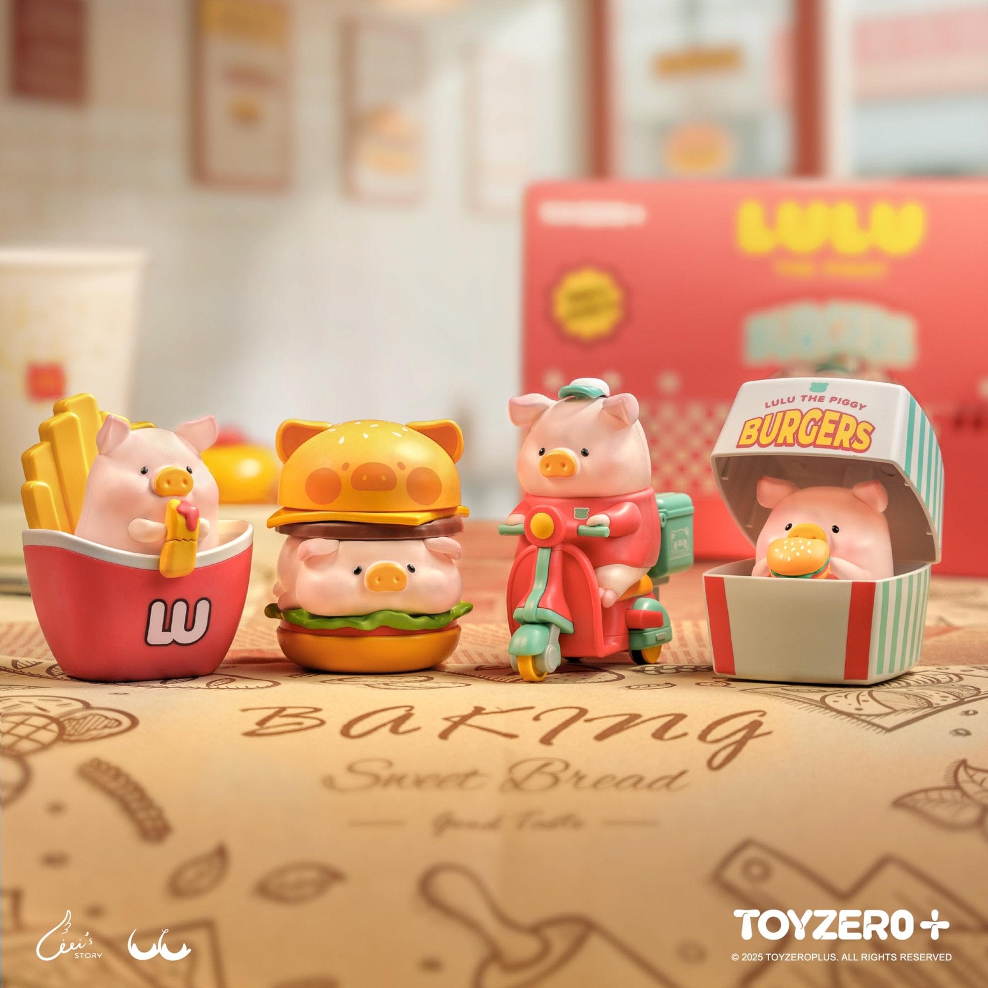 Lulu Pig Burger Express Movable Surprise Figure Blind Box – Kawaii