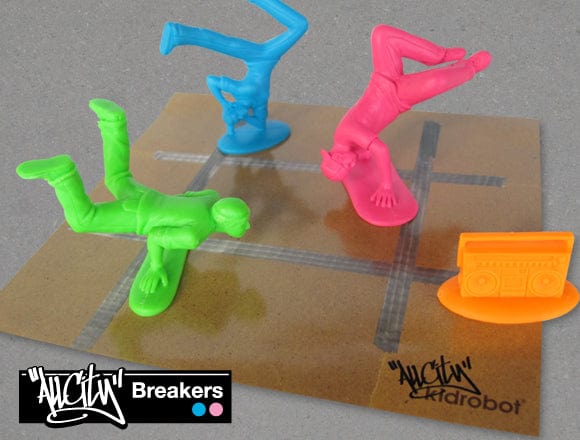 NECA Kidrobot All City Breakers 1.5" Breakdancing Vinyl Figurine Surprise Kawaii Gifts 883975098674
