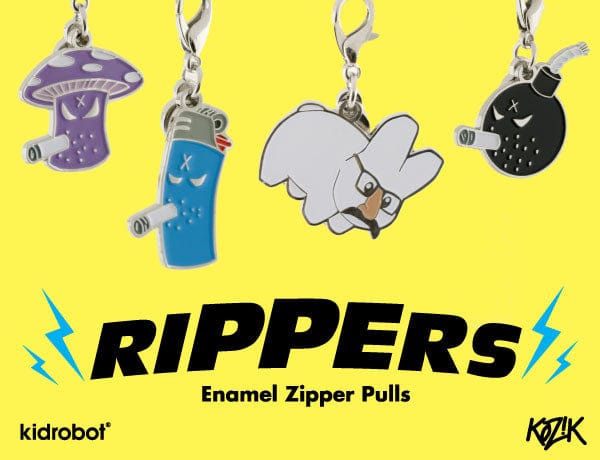 NECA Kidrobot Frank Kozik Rippers Zipper Pull Surprise Kawaii Gifts