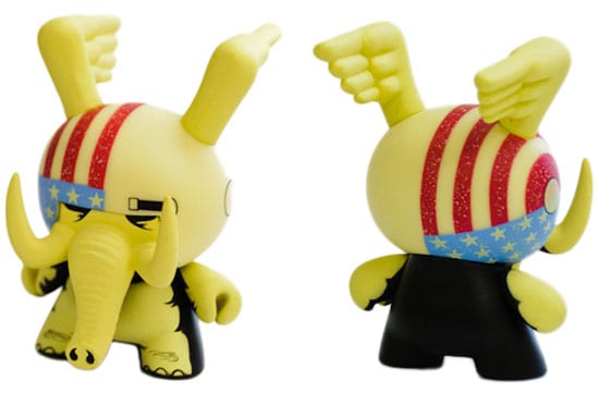 NECA Kidrobot 2013 Side Show Dunny CASE EXCLUSIVE Locodonta GID 3" Figure Kawaii Gifts 883975123949
