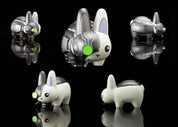 NECA Kidrobot Cyborg Labbit Nemesis Edition Black 7" Labbit by Chuckboy (2012) Kawaii Gifts 883975123697
