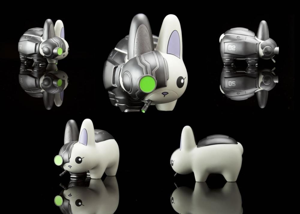 NECA Kidrobot Cyborg Labbit Nemesis Edition Black 7" Labbit by Chuckboy (2012) Kawaii Gifts 883975123697
