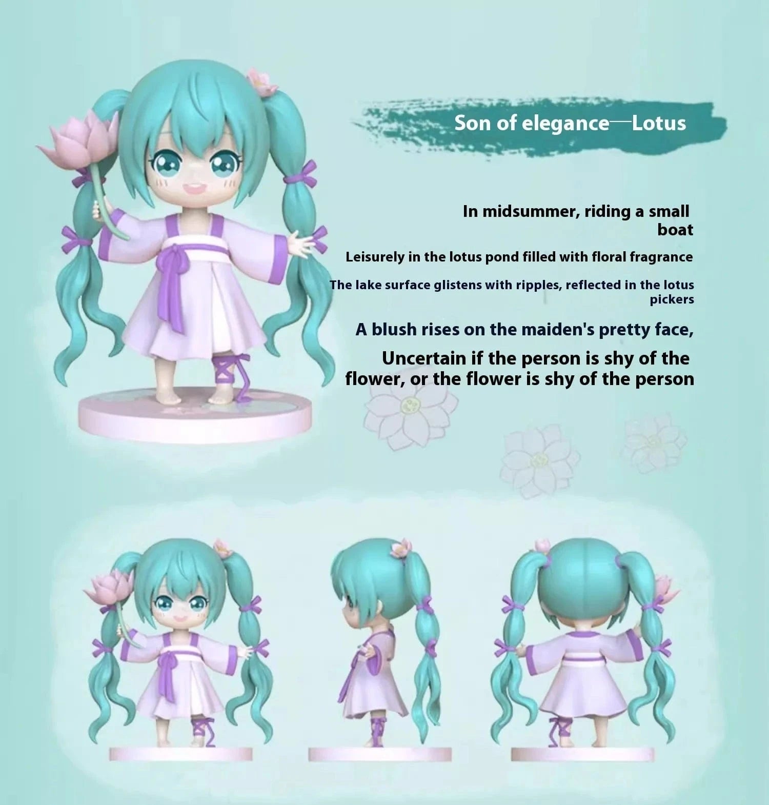 New Jorry Hatsune Miku Qu Yunshang 4" Surprise Figure Blind Box Kawaii Gifts 6943257129183