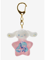 New Jorry Hatsune Miku X Cinnamoroll Shooting Star Meteor Surprise Keychain Kawaii Gifts