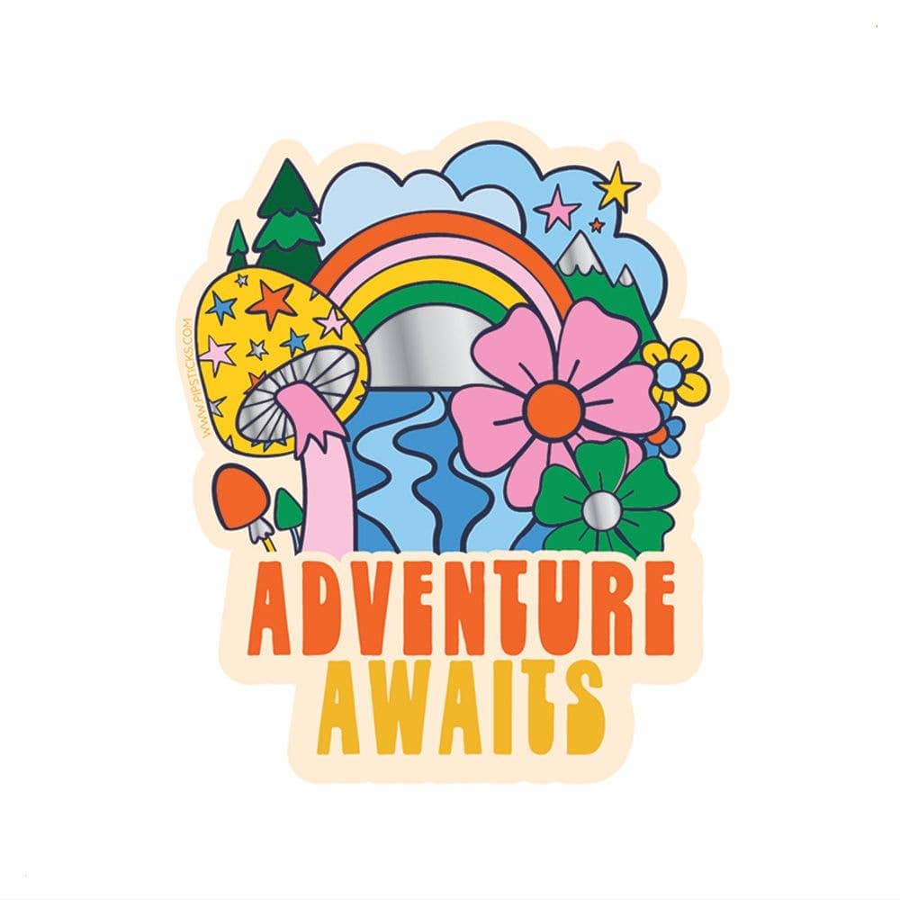 Pipsticks Adventure Awaits Vinyl Sticker Kawaii Gifts 852406941315