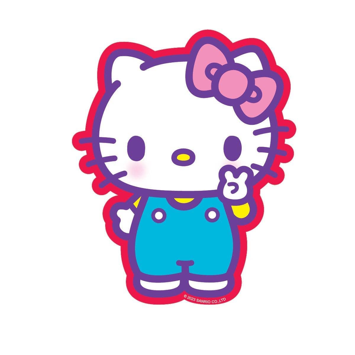 Pipsticks Hello Kitty Peace Sign Vinyl Sticker Kawaii Gifts 852406958207