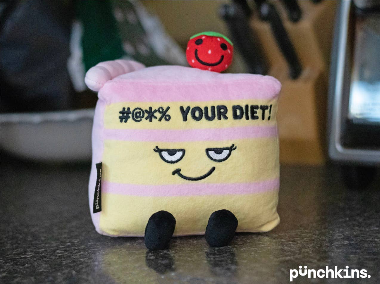 Punchkins #@*% Your Diet Plushie Cake, Cute, Gift, Holiday, Christmas Kawaii Gifts 850042202319