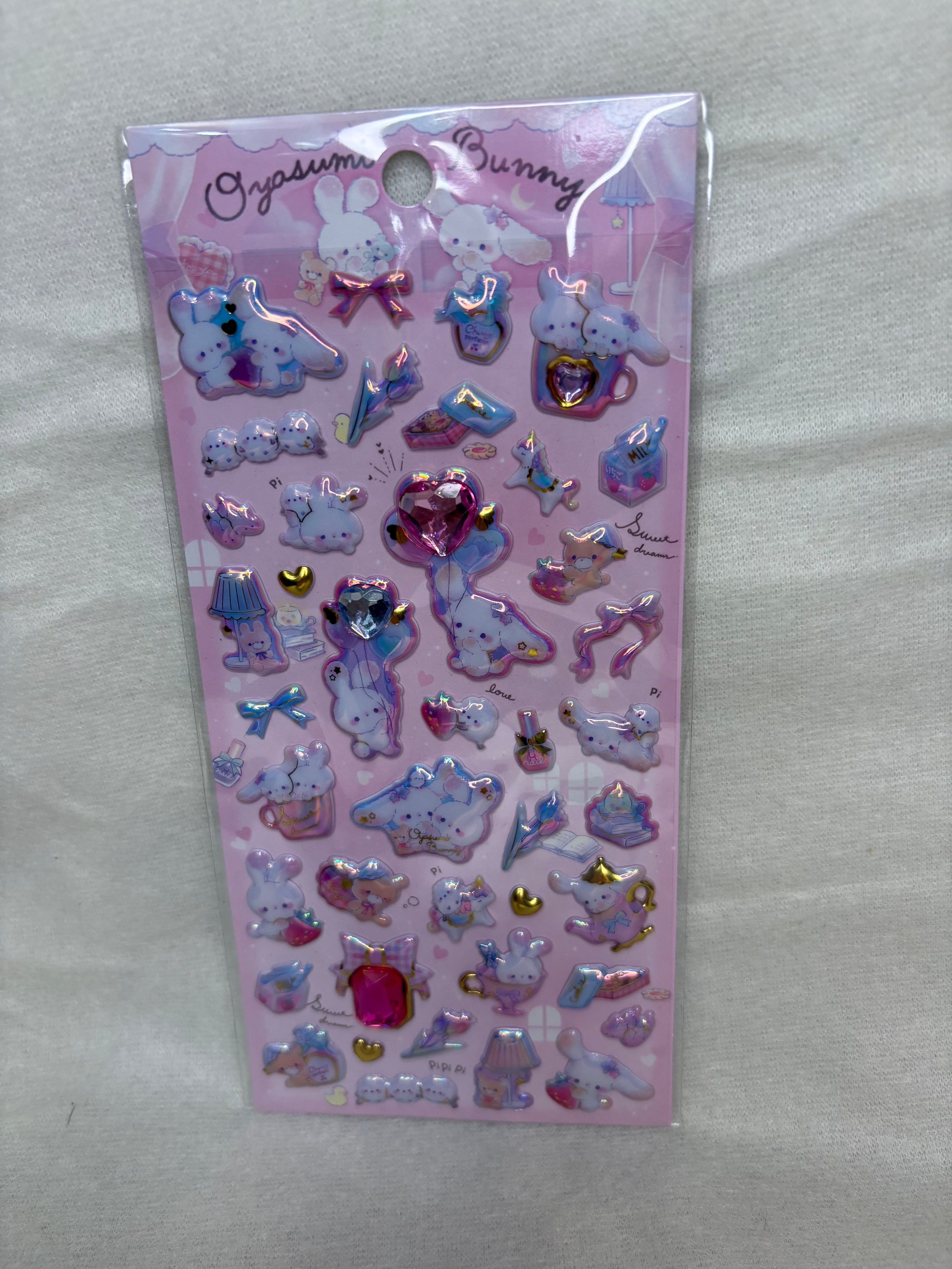 Spoon Inc Q-Lia Aurora Sponge 3D Stickers Bunnies Kawaii Gifts 4550391911486