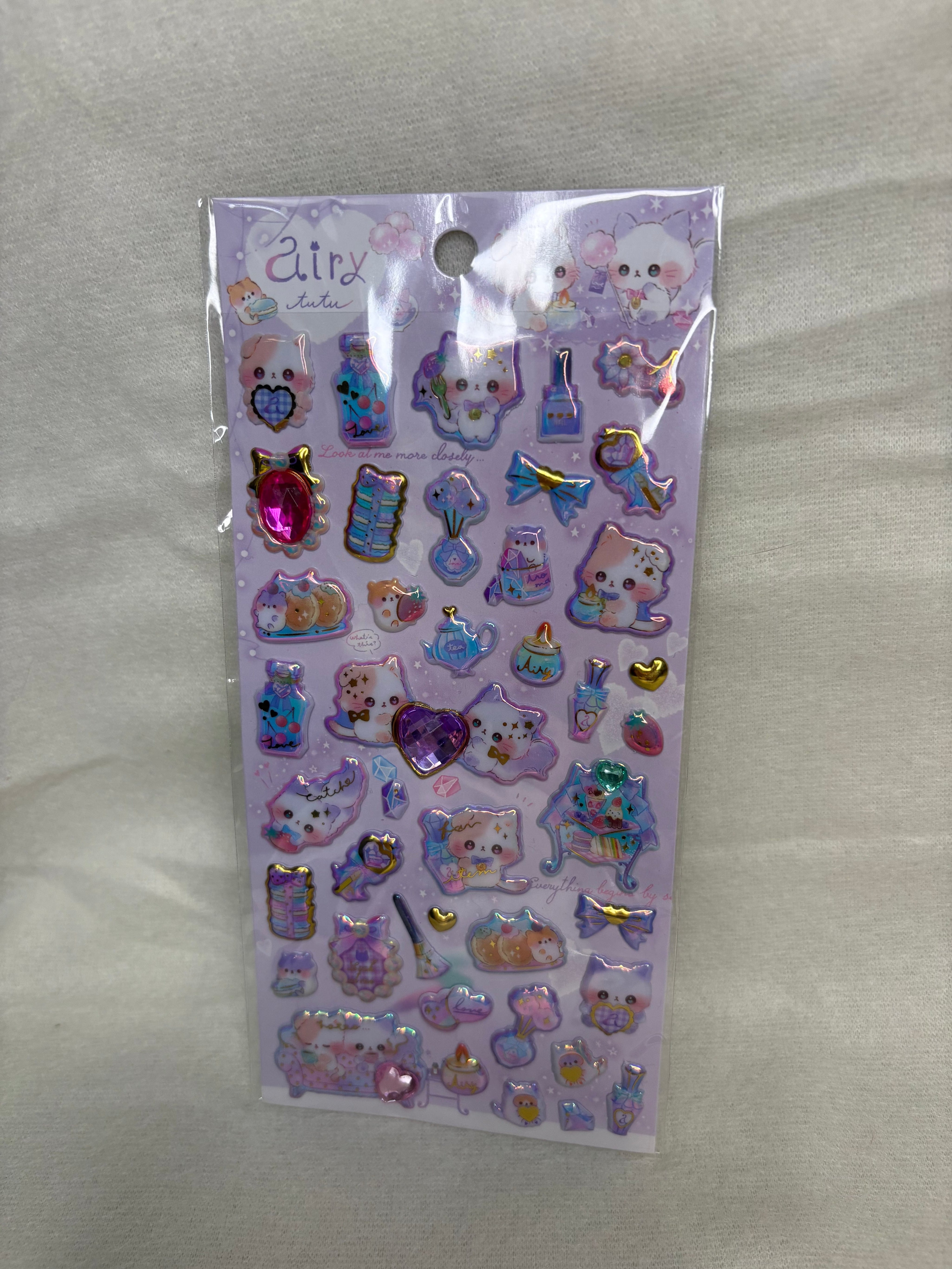 Spoon Inc Q-Lia Aurora Sponge 3D Stickers Kitties Kawaii Gifts 4550391911493