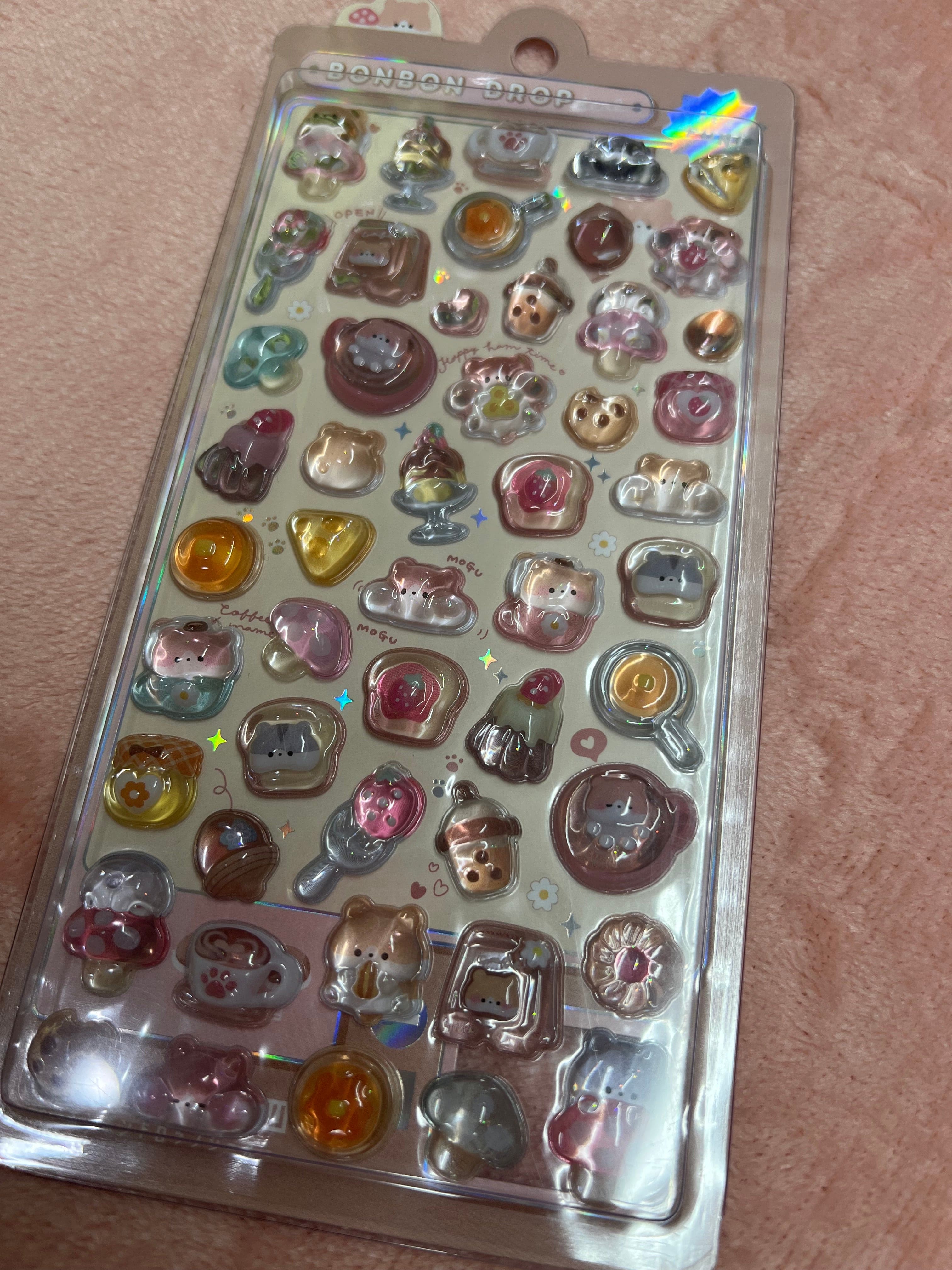 Spoon Inc Q-Lia Bon Bon Drop 3D Stickers Bear Cafe Kawaii Gifts 4550391911233