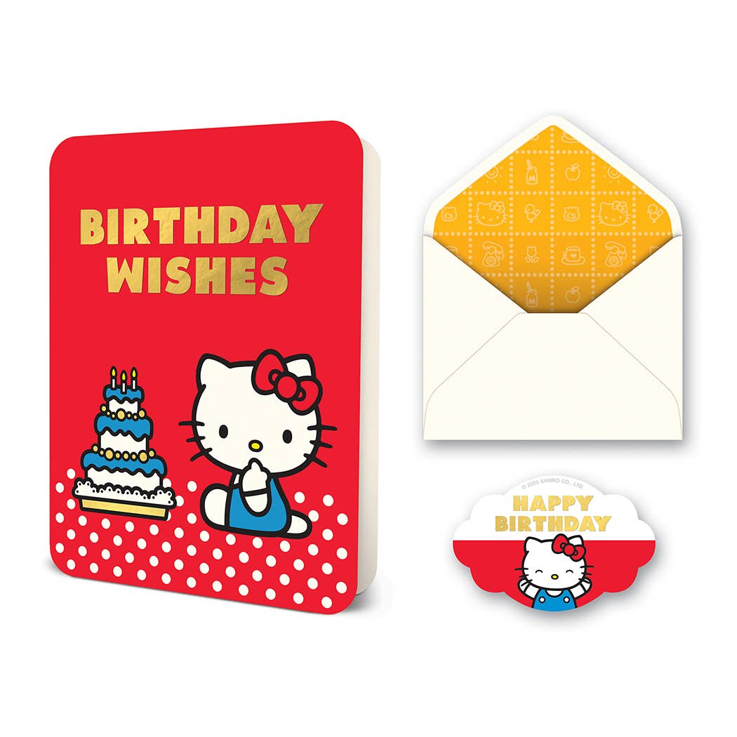 Studio Oh! Retro Hello Kitty Birthday Wishes Deluxe Greeting Card Kawaii Gifts