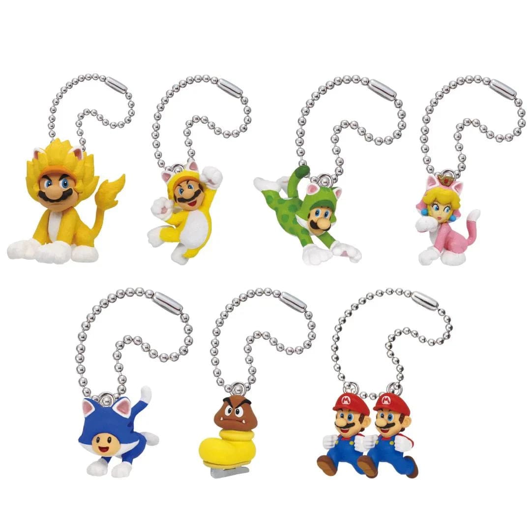 Super Mario 3D World Keychains Surprise Gachapon Capsule Toy