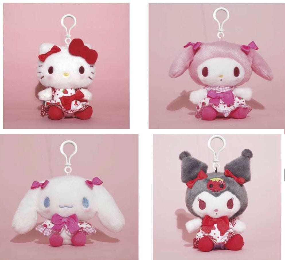 Weactive Sanrio Strawberry Dress Clip-On Mascot Plushies Kawaii Gifts