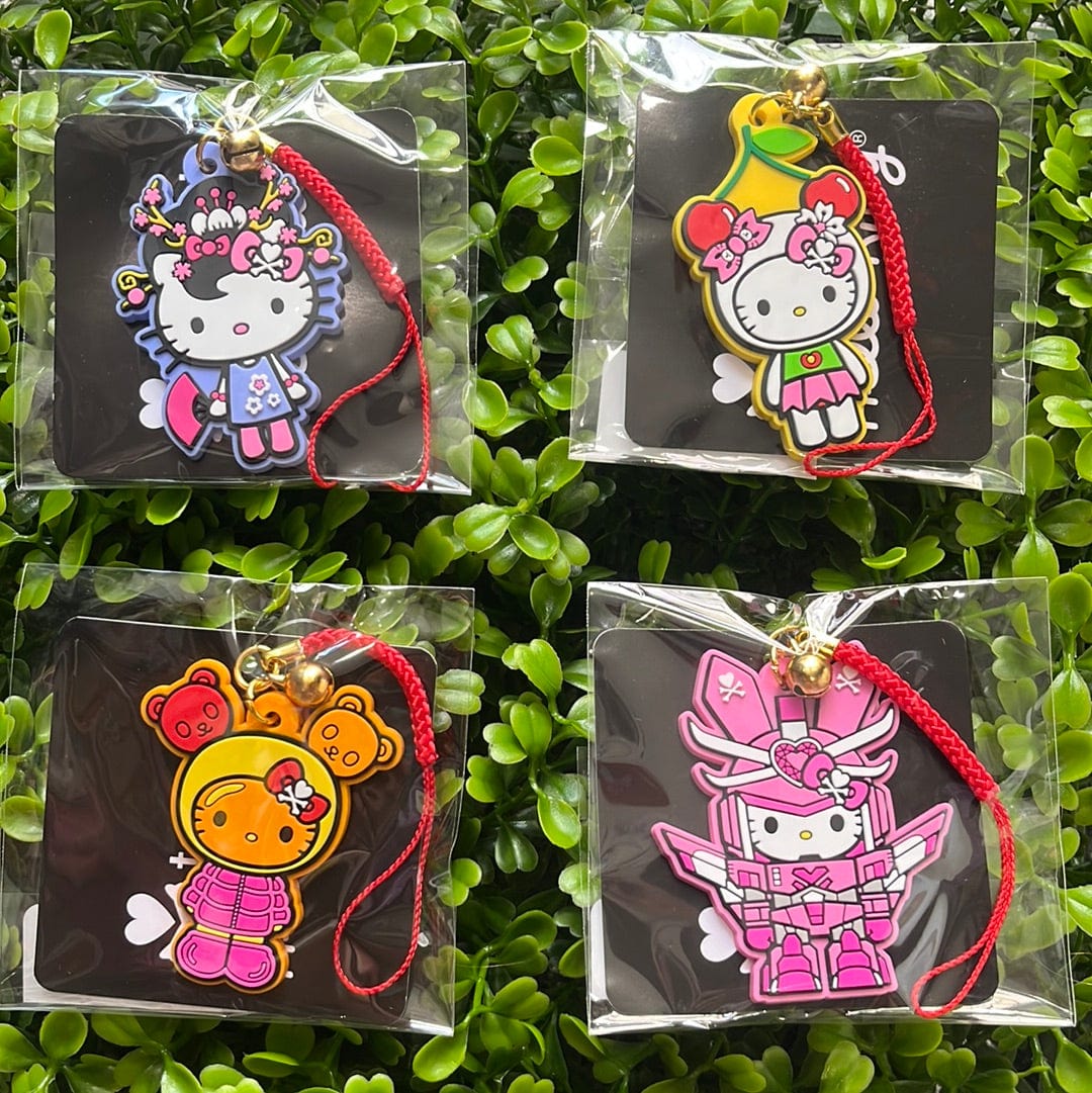 tokidoki x Hello Kitty Midnight Metropolis Rubber Mascots with Straps