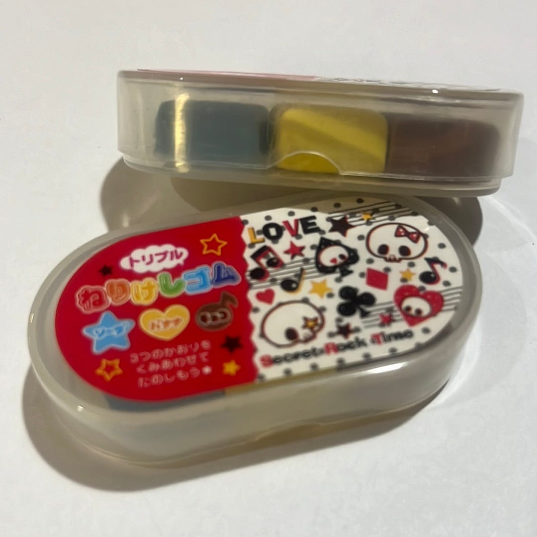 Secret Rock Time Scented Putty Erasers in A Case