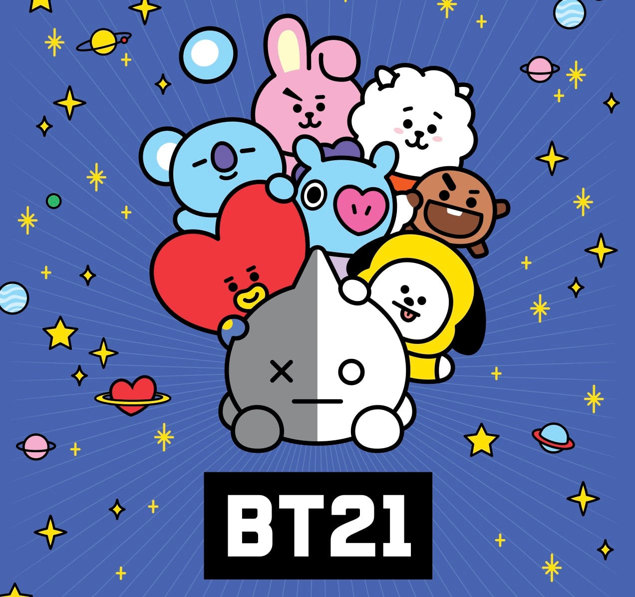 Aurora BT21 10" Plush: Van, Tata, Koya, RJ, Shooky, Mang, Chimmy, Cooky Kawaii Gifts