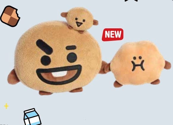 Aurora BT21 10" Plush: Van, Tata, Koya, RJ, Shooky, Mang, Chimmy, Cooky Shooky Kawaii Gifts