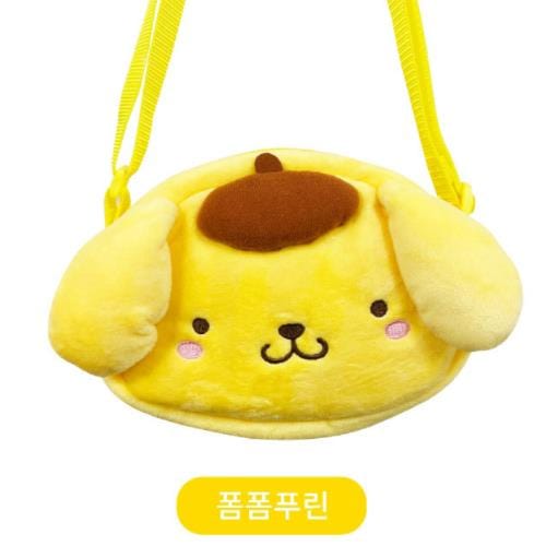 BeeCrazee Sanrio Friends Plushy Faces CROSSBODY BAGS Pompompurin Kawaii Gifts 8809604162594
